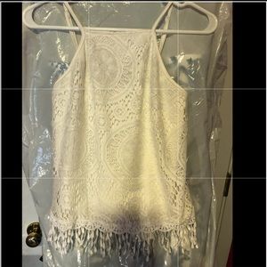 Crochet White Tank Top